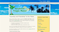 Desktop Screenshot of anaheimtropicmotel.com